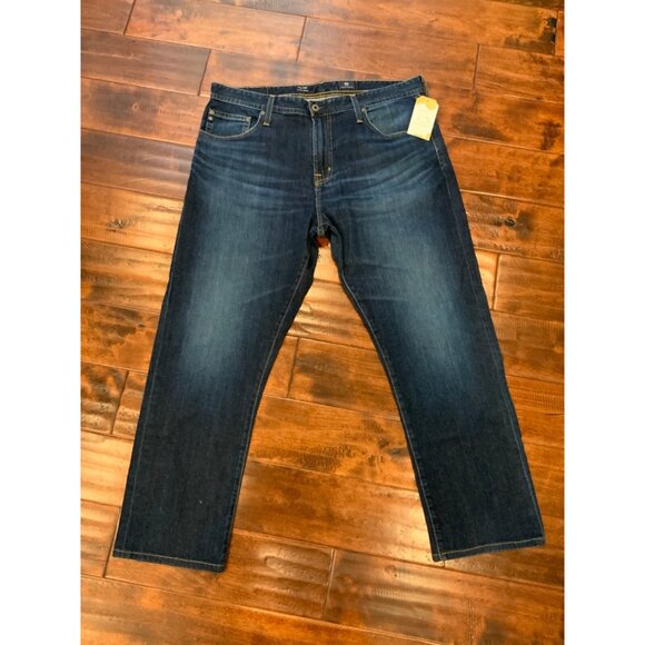 AG Adriano Goldschmied Men's Straight Jeans - Dark Blue - Picture 1 of 4